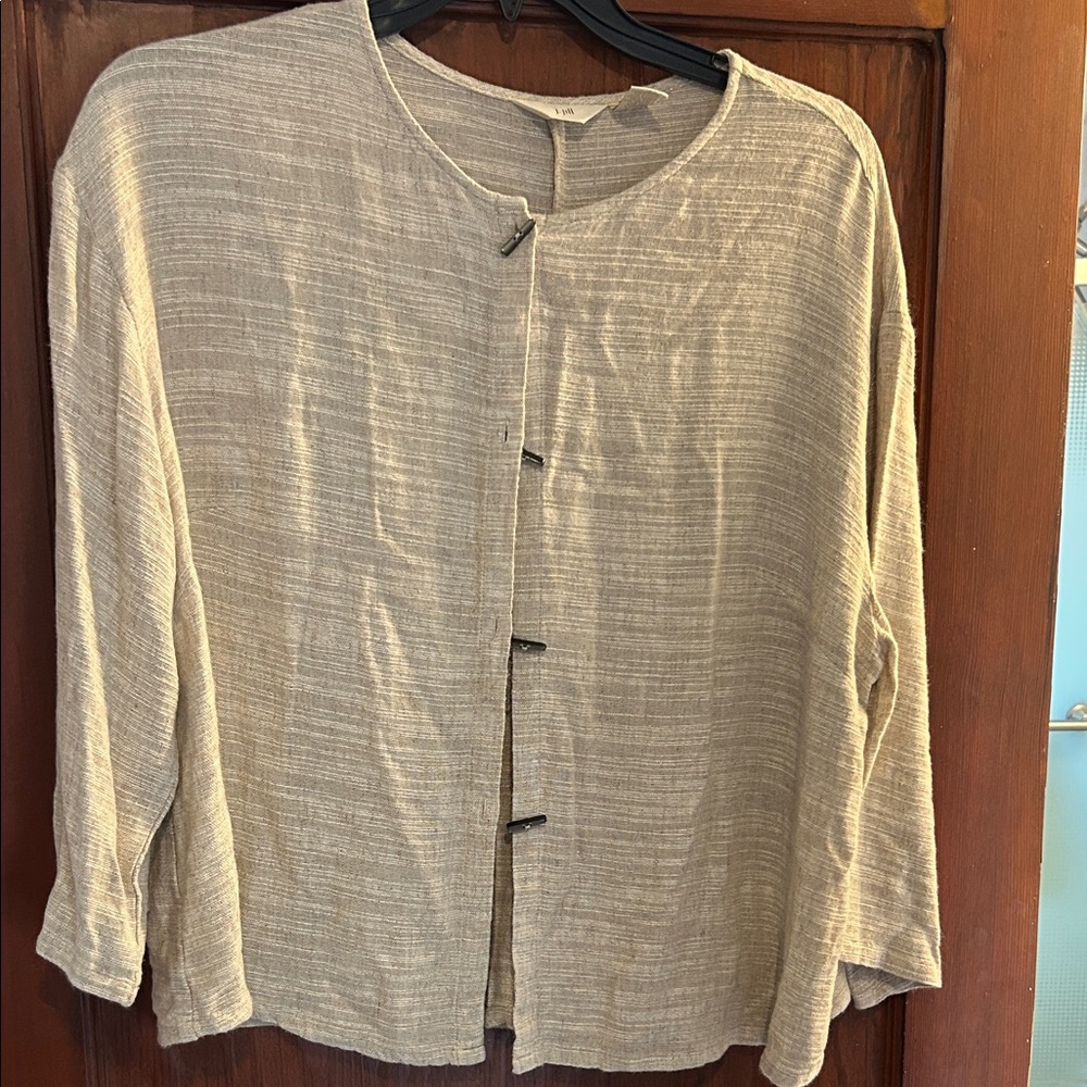 J. Jill Beige Cardigan Sweater